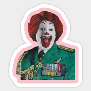 Ronald Mcdonald Painting | American Ronny | Ronald Mcdonald Parody Oil Painting | Apocalypse Pop Art Sticker